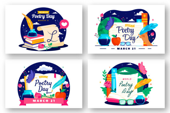 12 World Poetry Day Illustration