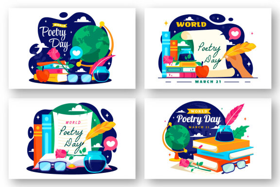12 World Poetry Day Illustration