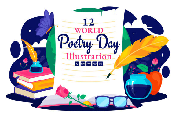 12 World Poetry Day Illustration