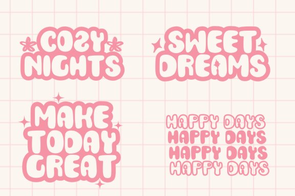 Sunday School - Cute Bubble Font