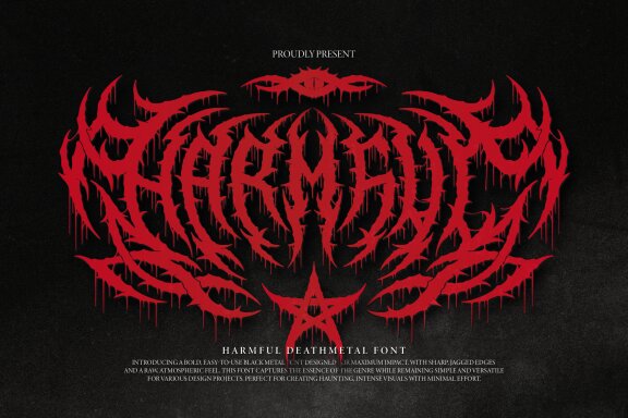 Harmful | Death Metal Font