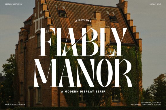 Fiably Manor | Modern Display Serif