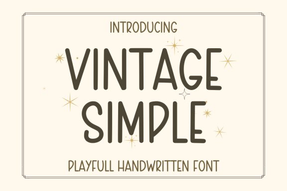 Vintage Simple - Cute Handwritten Font