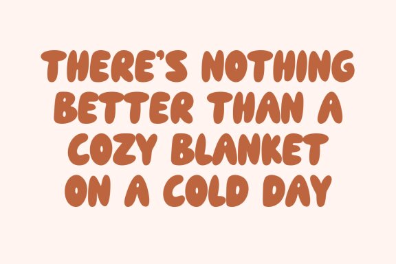 Cozy Blanket - Cute Bubble Font