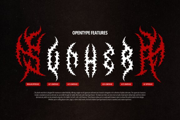 Doxen Sunhera | Death Metal Font