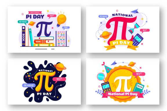 12 National Pi Day Illustration