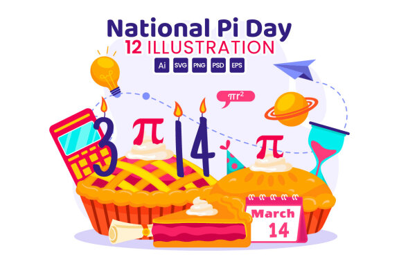 12 National Pi Day Illustration