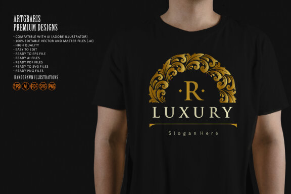 Elegant luxury badge logo ornaments