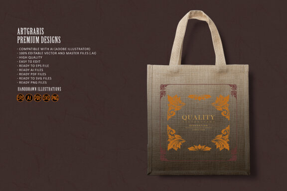 Luxury frame vintage flourish elements