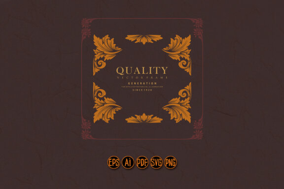 Luxury frame vintage flourish elements