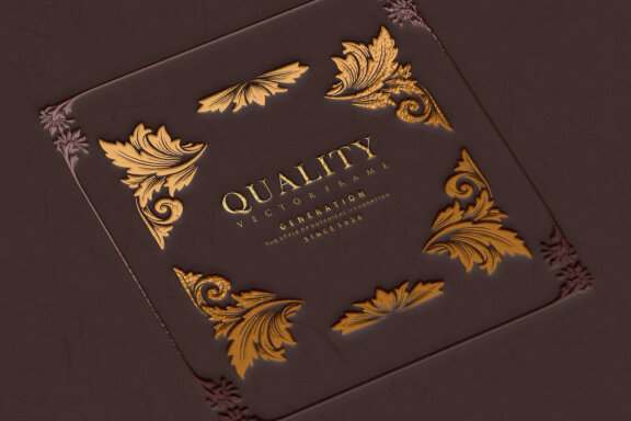 Luxury frame vintage flourish elements