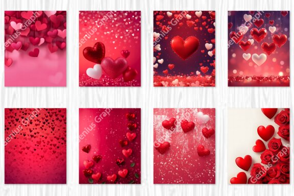 Happy Valentine Background Bundle