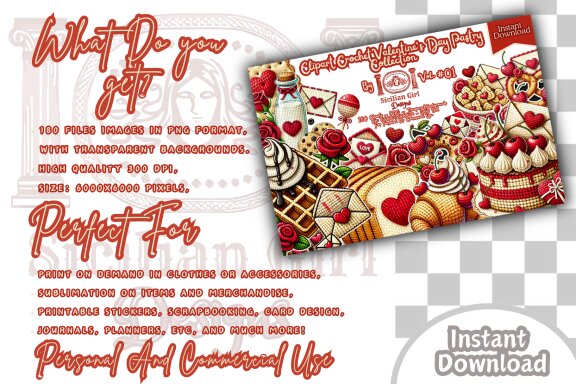 180 Clipart - Valentine's Day Pastry Vol.01