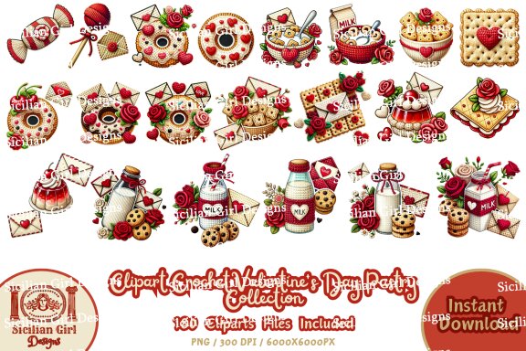 180 Clipart - Valentine's Day Pastry Vol.01