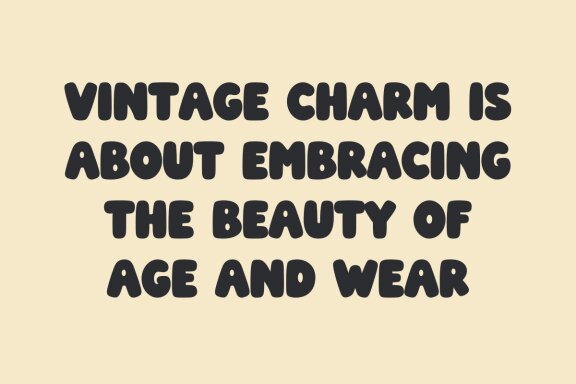 Vintage Charm - Retro Bubble Font