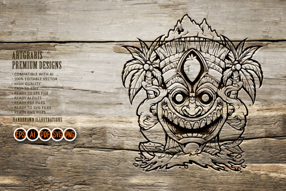 Tiki tropical vacation drink classic