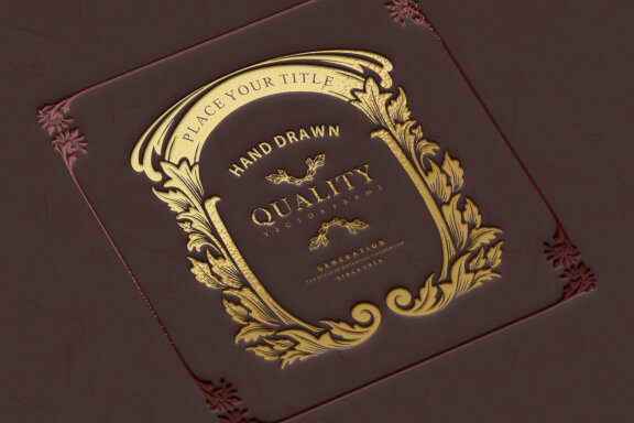 Elegant certificate frame vintage flourish