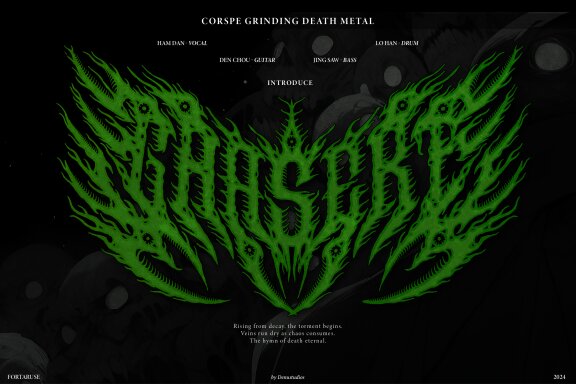 Fortaruse | Death Metal Font