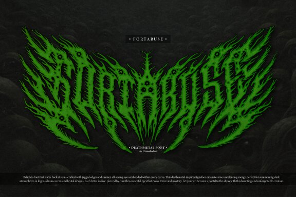 Fortaruse | Death Metal Font