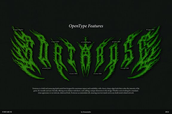 Fortaruse | Death Metal Font