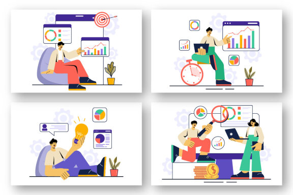 9 Entrepreneur Business Illustration