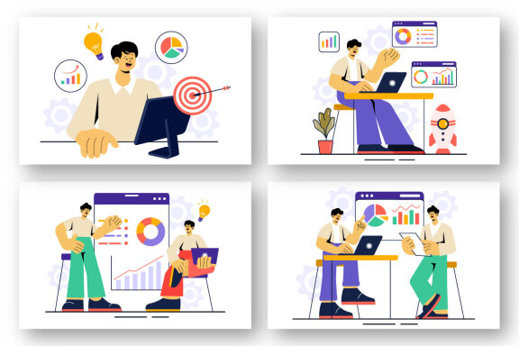9 Entrepreneur Business Illustration