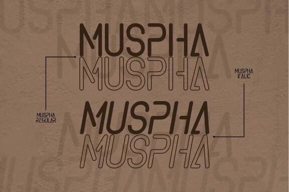 Muspha - Stencil Display Font