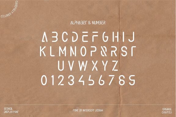 Muspha - Stencil Display Font