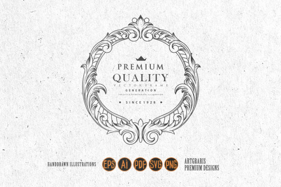 Craft Elegant floral ring frame ornaments