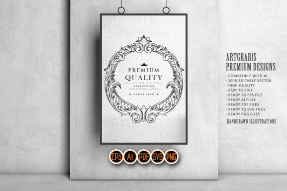Craft Elegant floral ring frame ornaments