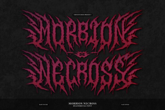 Morbion Necross | Death Metal Font