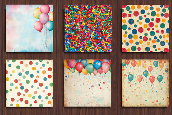 Happy Birthday Digital Papers