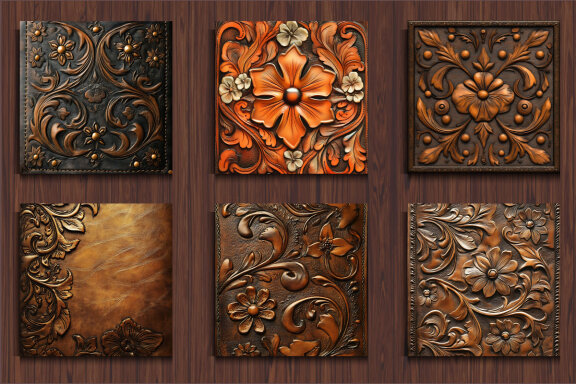 Tooled Leather Western Background