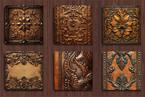 Tooled Leather Western Background