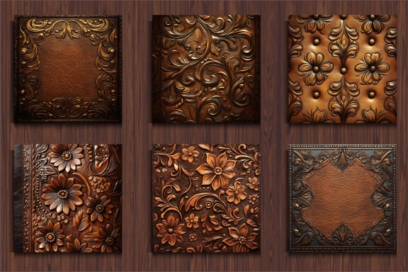 Tooled Leather Western Background