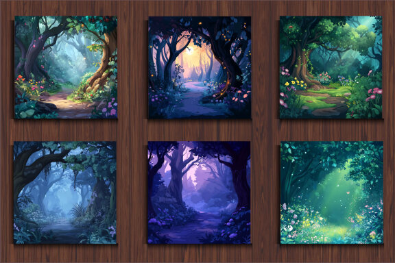 Enchanted Magical Forest Background