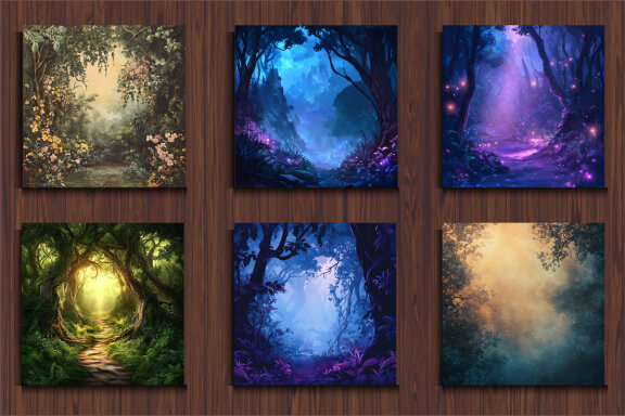 Enchanted Magical Forest Background