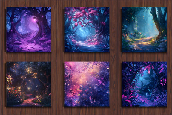 Enchanted Magical Forest Background
