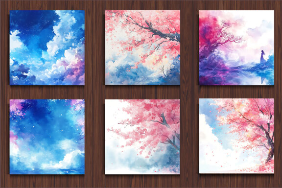 Anime Watercolor Background