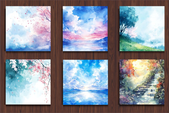 Anime Watercolor Background