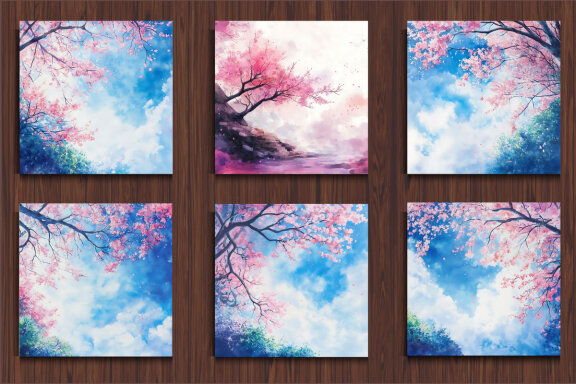 Anime Watercolor Background