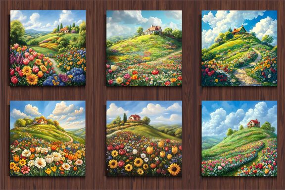 Beautiful Countryside Scene Background 