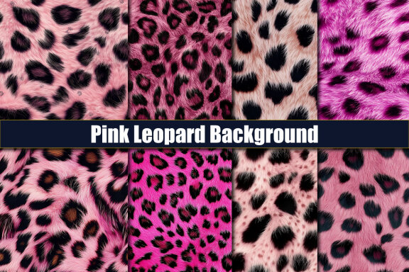  Pink Leopard Background