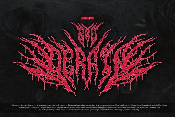 Briaros | Death Metal Typeface