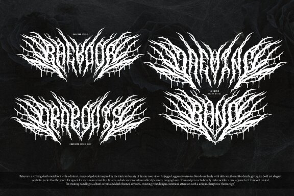 Briaros | Death Metal Typeface
