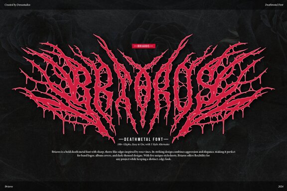 Briaros | Death Metal Typeface
