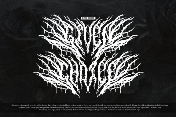 Briaros | Death Metal Typeface