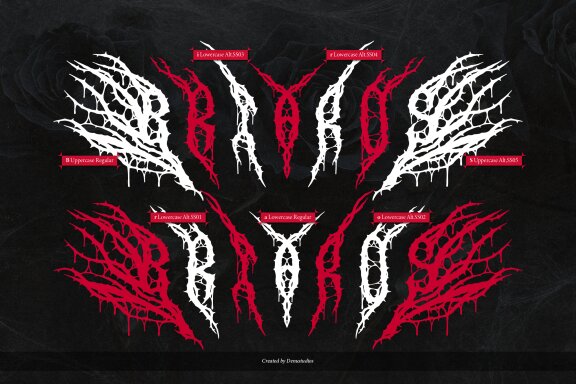 Briaros | Death Metal Typeface