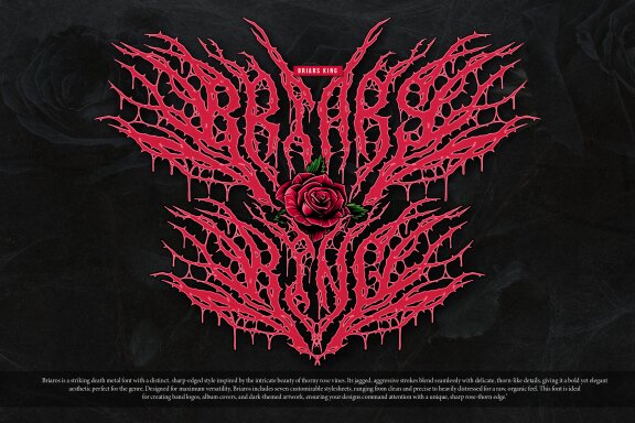 Briaros | Death Metal Typeface