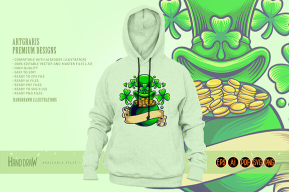St patricks money cans with vintage ribbon